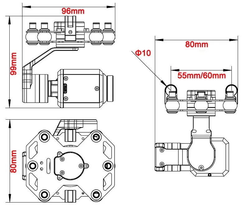 Tarot TL3T20 3-Achsen-Gimbal 6 – Drone Camera Stabilized Bewertung und Preis